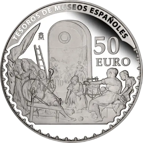50 euros 2013 - Velázquez - I Serie Tesoros de Museos Españoles España (reverso) 50 euros 2013 - Velázquez - I Serie Tesoros de Museos Españoles España (reverso)