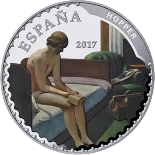 Moneda Edward Hopper & Wimar - V Serie Tesoros de Museos Españoles (2017)