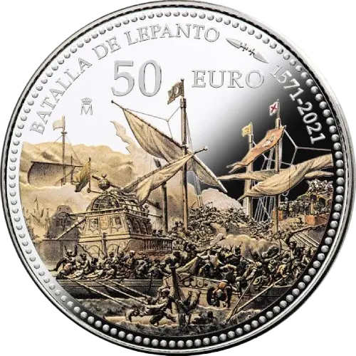 Moneda 450 Aniversario de la Batalla de Lepanto: Batalla (2021)