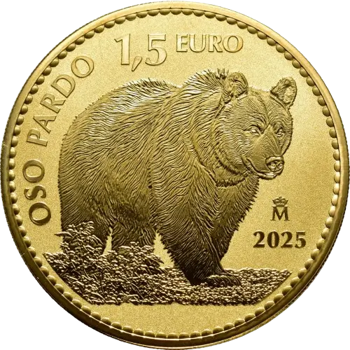 Moneda Oso Pardo 1 onza (2025)