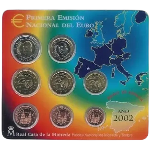 Moneda Euroset 2002 - Año de Introducción del Euro (2002)