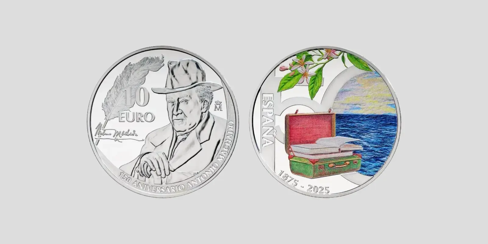 La FNMT emite una moneda dedicada a Antonio Machado por su 150 aniversario